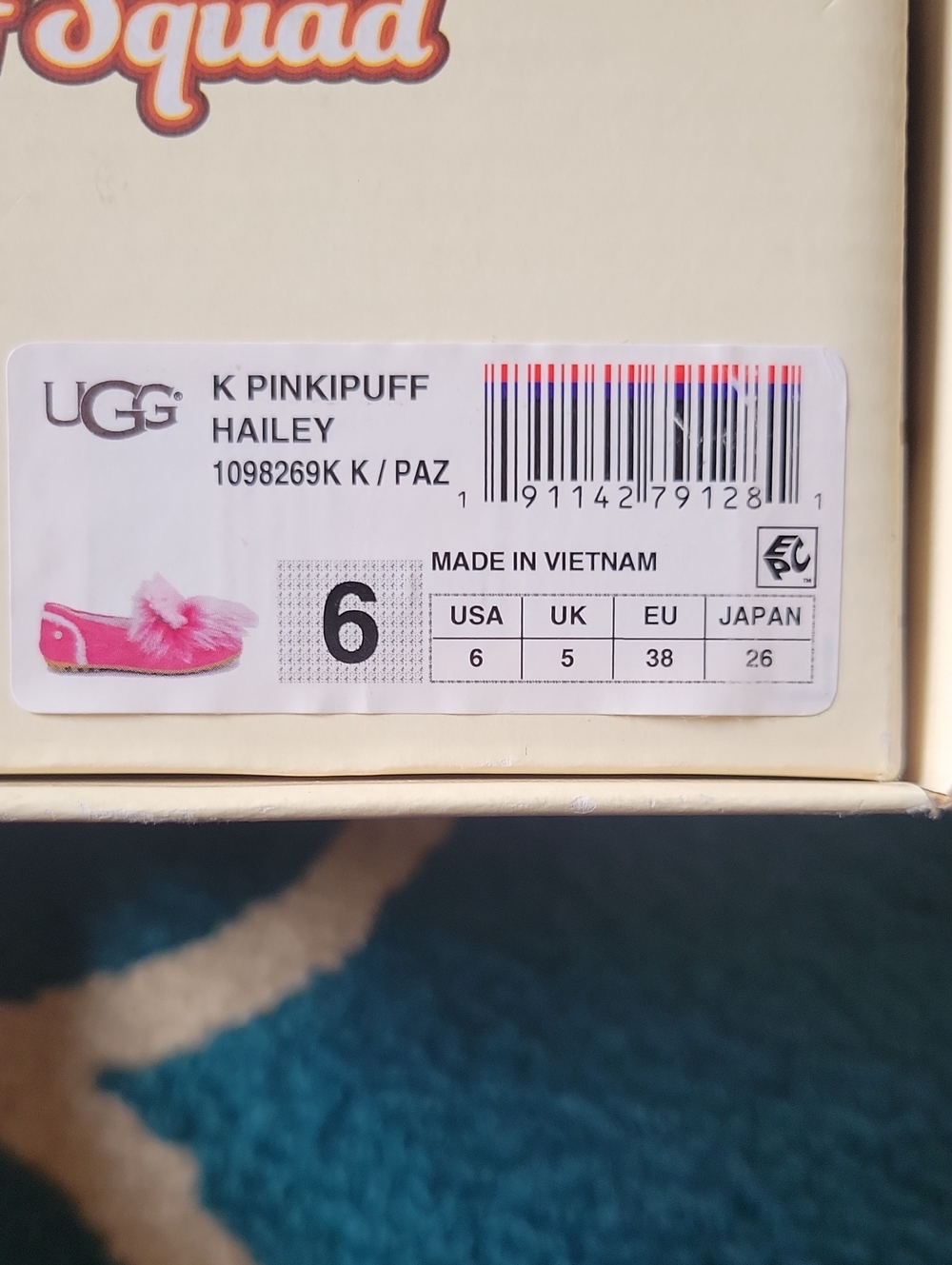 UGG Kids Pinkipuff Hailey Pink Slip-On Slippers